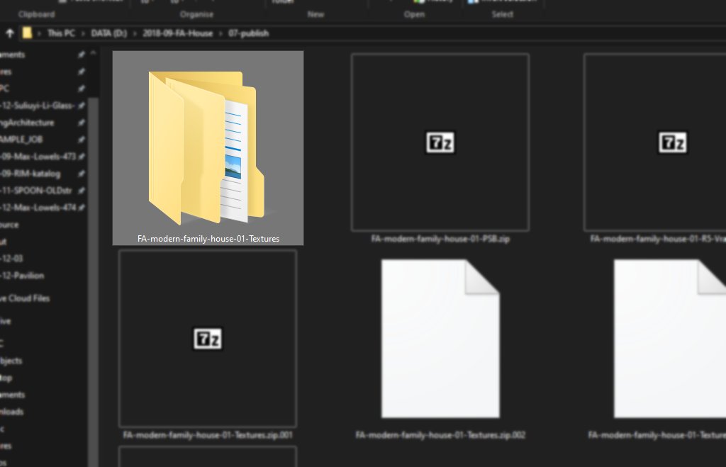 Extracting split archives | FlyingArchitecture