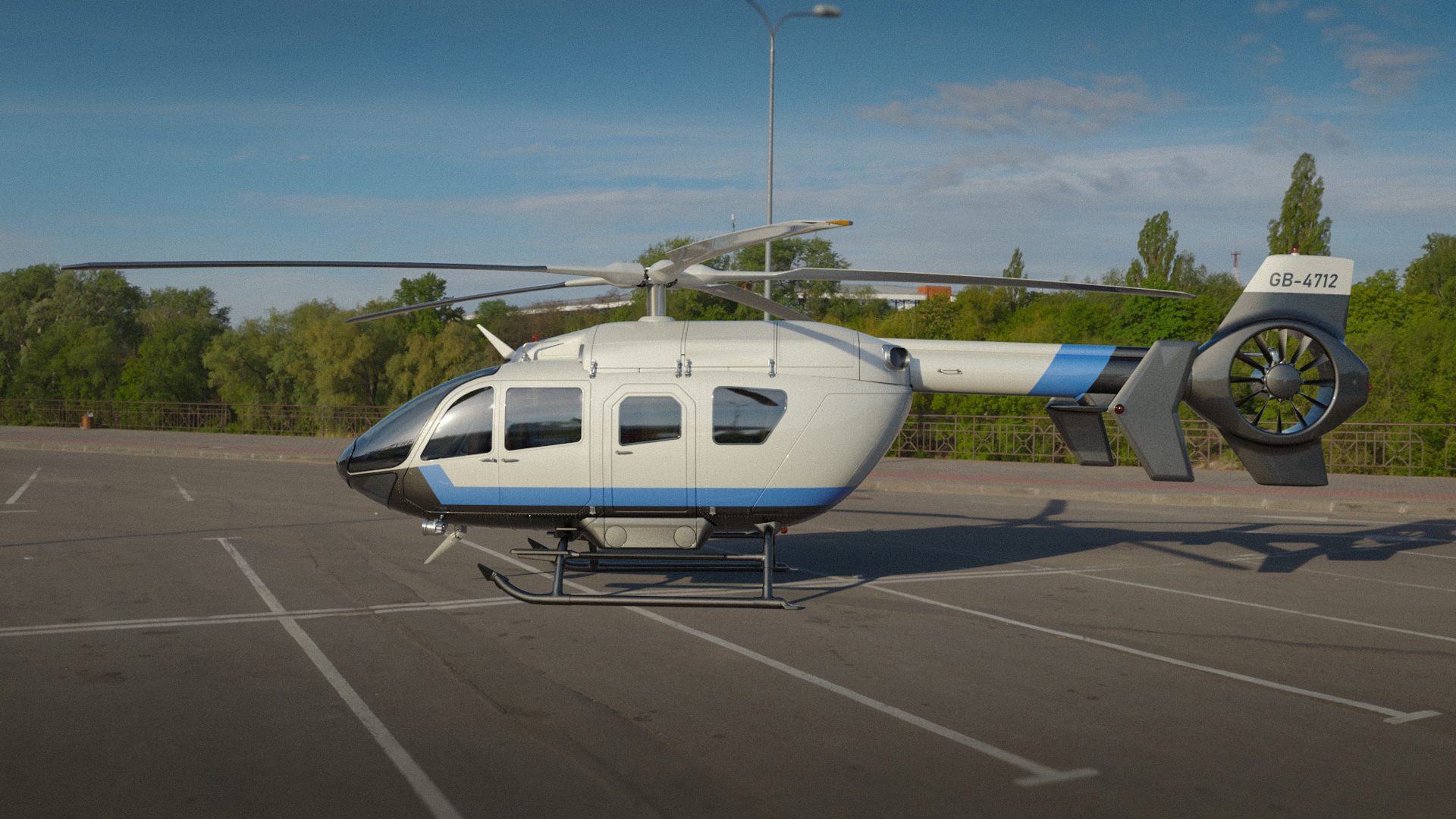 Free helicopter 3D model FlyingArchitecture